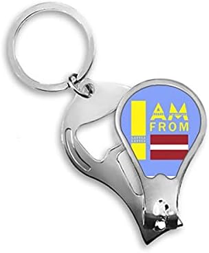 Јас сум од Латвија Арт Деко Моден моден нокти за секач за секач за клучеви за ножици на ланец за ножици