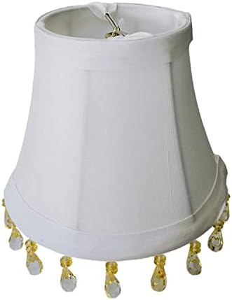 Royal Designs, Inc. Belled Bell Clip на лустер сенка CS-310B-5WH, бела, 3 x 5 x 4