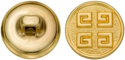 C&C Метални производи 5205 Модерно метално копче, големина 24 лиг, злато, 72-пакет