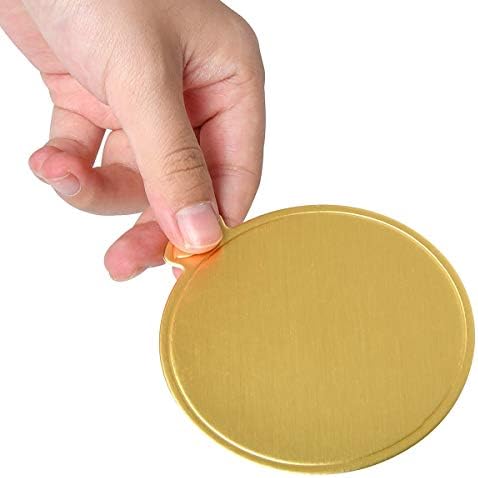 Lomines Mini Round Golden Carkboard Take Base 100 парчиња, табла за табли за десерт, табли за табли за хартија за еднократна