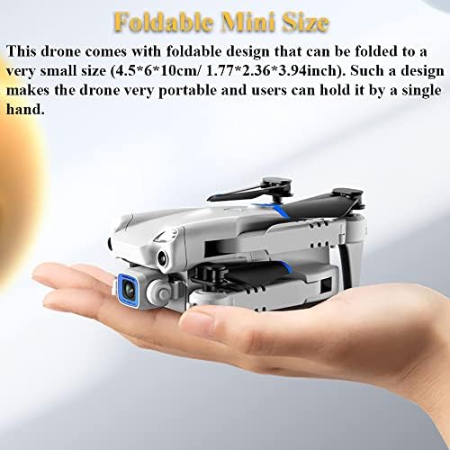Nextake преклопен мини беспилотно летало, RC Drone Drone Drone Mini Quadcopter Mini Aircraft UAV Drone за почетници Подобар изглед на беспилотно летало со модуларна батерија