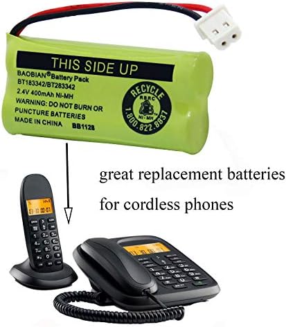 Baobian BT183342/BT283342 2.4V 400MAH Ni-MH BT166342/BT266342 BT162342/BT262342 Полнење на телефонска батерија безжичен телефон