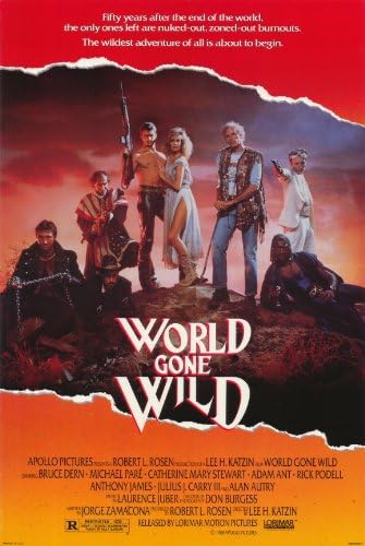 World Gone Wild - 27 x41 Оригинален филм Постер Еден лист 1987 се тркалаше Мајкл Паре