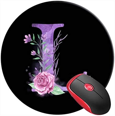 Буква За Подлога За глувче Л Розова Виолетова Цветна Цвет, Тркалезна Подлога За Глувци, Гумена Подлога За Глувци Што Не Се Лизга
