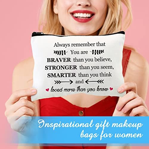 14 Парчиња Инспиративни Подароци За Жени Позитивни Чанти За Шминка Секогаш Запомнете Вие Сте Похрабри Отколку Што Мислите Охрабрување