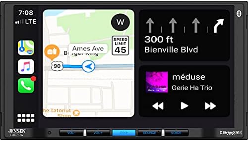 Јенсен CAR710W 7 Mechless Мултимедијален Приемник Со Безжичен Apple CarPlay l Поддржува Android Уреди l Siriusxm-Подготвен l