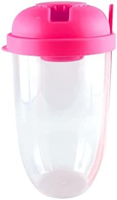 Комплет контејнери За Носење Свеж Зеленчук, Проѕирни Пластични Пластични Чаши Со Вилушка И Врата, Розова