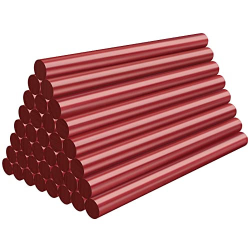 Метални црвени топла лепак стапчиња мини, enpoint 36 пакувања топло топење лепак стапчиња обоени мала големина, запечатување