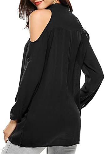 Angенски врвови на Andongnywell Обична цврста боја V вратот од рамената со кратки ракави маица блузи маица маица