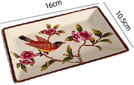 Левонг цвет и образец на птици керамички сапун сапун, еднократно и лесно чистење сапун, кујнски сапун за сапун, сет со две парчиња