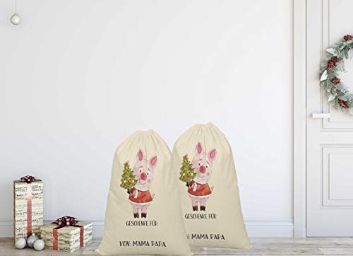 Печатете премногу Голема Платнена Торба За Влечење Божиќни Вреќи За Вреќи За Подароци Дедо Мраз Прилагодена Услуга За Забава