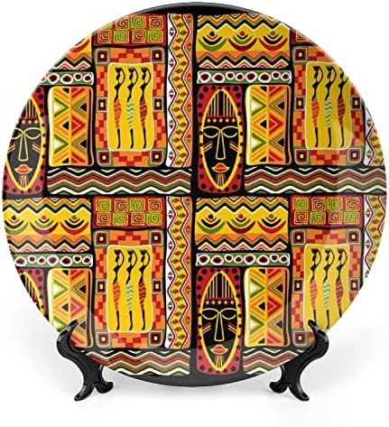 Африкански Тенџере Историски Елементи Керамички Декоративни Плочи Со Стојат Коска Кина Виси Орнаменти Десерт Плочи
