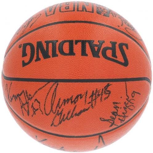 1994-95 Тимот на Newу Jerseyерси Нетс потпиша Спалдинг НБА игра кошарка JSA COA - Автограмирани кошарка