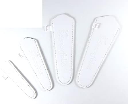 Заштитни обвивки за ножици на ножици за ножици на Scissorfobz- 4 парчиња разновидни големини на вредност Пакет- бело- S74