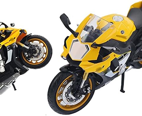 Tltled 1:12 за Y-AMAHA YZFR1 DIE CAST CAST COLLECT MODEL COLLECT OFF ROAD AUTOCYCLE TOYS