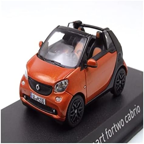 Возила на модел на скала Apliqe за Mercedes-Benz New Energy Mini Convertible Model Smart Fortwo Orange Black Model Car 1 43