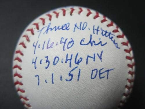 Боб Фелер Кливленд Индијанците потпишаа автограмиран OAL Stat Baseball JSA COA ретки - автограмирани бејзбол