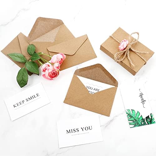 Картички за подароци пликови мини кафеав коверти ракав за мали картички за подароци покани деловни белешки мали мини честитки