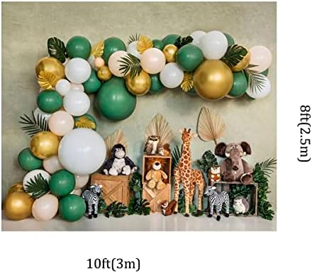 Кејт 10x10ft Зоолошка градина животни фотограхични позадини Среќна роденденска забава балони деца позадина