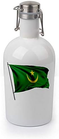 ExpressItBest 64oz Growler - Знаме на Мавританија - многу опции