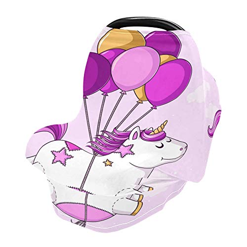 Yyzzh Fat Unocker со балон што лета розово небо облак истегнат бебешки седиште за бебиња за бебиња, новороденче крошна медицинска