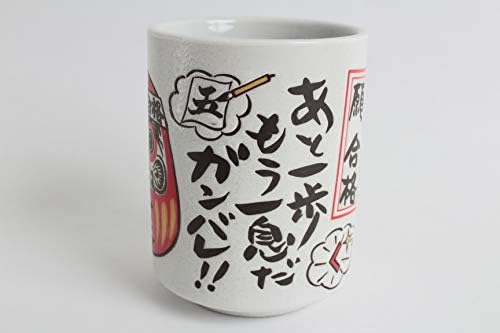 Мино Опрема Јапонска Керамика Суши Јуноми Чаван Чаша Црвена Дарума Положи Го Испитот направен Во Јапонија ЈАЈ063