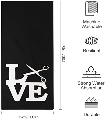 Loveубовни ножици Барбер фризура за пешкир за миење садови 28,7 x13,8 крпи за лице Суперфинирани влакна Високо апсорбирани крпи