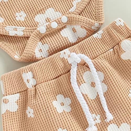 Gulirifei новороденчиња девојчиња цветни цветачи шорцеви новороденчиња девојки плетени кратки кратки ракави ромпер врвови летна облека