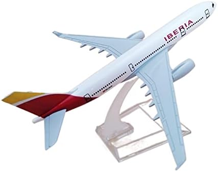 Модели на авиони 1: 400 Fit for Airbus A330 Iberia Airplane Model Plug-in Die Collective со пластичен држач за графички приказ
