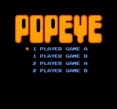 Romgame Popeye Region Free 8 битни игри картички за 72 Pin -видео играч на видео игри