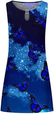 Партија мини Фустан За Жени Пеперутка Цветни Фустани За Печатење Женски Коктел Пролет Отсечени Фустани За Гости Без Ракави