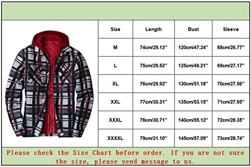 Xxbr Подготвени кошули за јакни за мажи, есен зимски качулка проверен патент со патент дебел кариран лабава обична топла надворешна