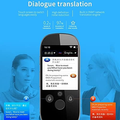 ЖУХВ 2.4 Инчен Екран Глас Преведувач Паметни Бизнис Патување Аи Превод Машина 512GB+4GB 45 Јазици Преведувач