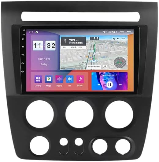 Автомобил Радио Стерео за Hummer H3 2005-2010, Biorunn Android 11 9 Инчен Окта Јадро АВТОМОБИЛ GPS Вграден Во Carplay Android Автоматска Глава Единица Навигација IPS Екран На Допир Поддршка БТ