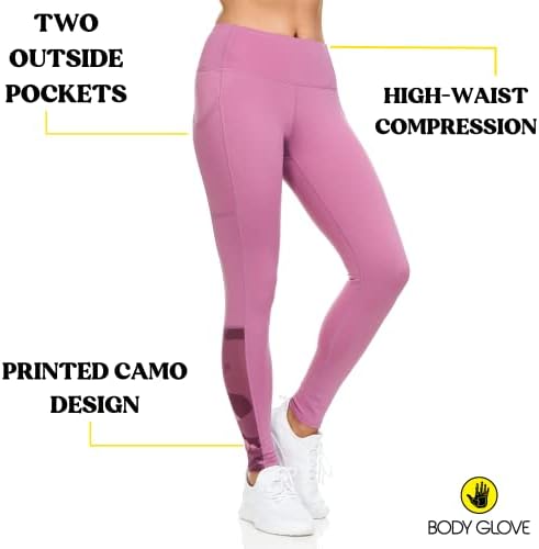 Хеланки на тренингот на нараквици за тело за женски високи хеланки и хеланки за компресија за жени-нозе со џебови-јога панталони