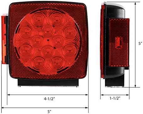 CZC АВТО 12v Потопни LED Приколка Опашка Светлината Комплет За Под 80 Инчен Приколка Брод Комунални Приколка Водоотпорен