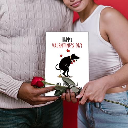 Tqdaiker Среќна картичка за Денот на вinesубените за сопругот момче, loversубителите на кучињата валентин картичка од девојка