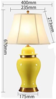 Нехуни едноставна американска керамичка маса, жолта хотелска дневна соба спална соба кревет ламба кралица