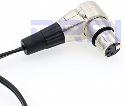 DRRI D-TAP до XLR 4-пински женски кабел за напојување на десен агол за монитор за камера DSLR/ARRI