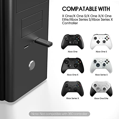 Smlau XB2 Безжичен Адаптер Компатибилен Со Xbox Еден Контролер &засилувач; Xbox Серија X За Windows 7/8/8. 1/10/11